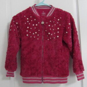 Girls Limonada Pink Furry Jacket 10